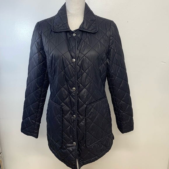 Sam Edleman Jacket Woman Medium ‎ Black Light Nylon Pockets Snap Up Lined Casual - Picture 1 of 12